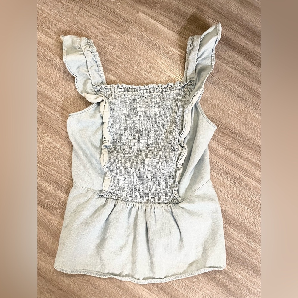 Faux Denim Top